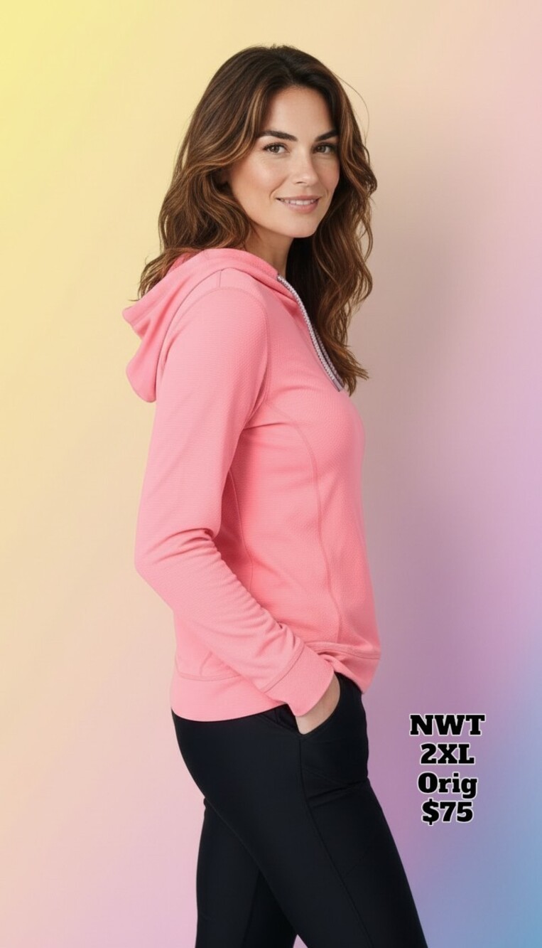 NWT Free Country Active UPF 50 Sunscreen Hoodie 2XL